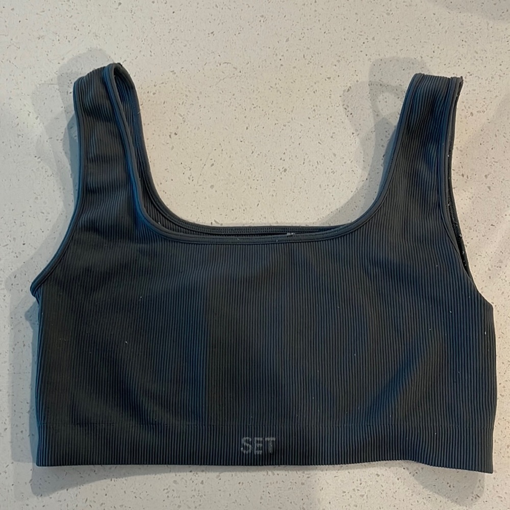 Set Active SCULPTFLEX™ BOX CUT sports bra - SLATE, L